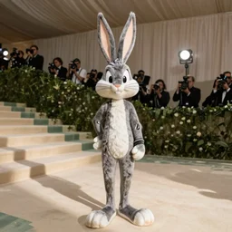 photo of bugs bunny at the met gala