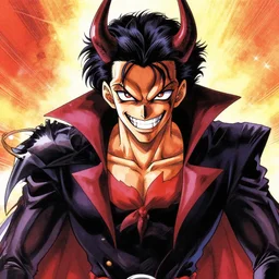 satan with a devious grin, by kentaro miura