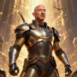 Jeff Bezos Jeff Bezos as an amazon warrior, 4k, artstation, cgsociety, award-winning, masterpiece, stunning, beautiful, glorious, powerful, fantasy art