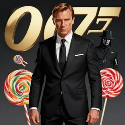 ( james bond ) 0 0 7 portrait, ( james bond ) in bodyguard stance, cmyk candy, army of darkness, highly detailed, intricate detail, trending on artstation, by ( ( ( tom whalen ) ) ), by artgerm, by katsuhiro otomo
