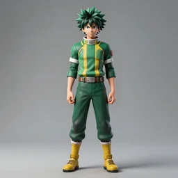 a photo of izuku midoriya as a real life 3 d human, photorealistic, hyper realistic, highly detailed, sharp focus, full body