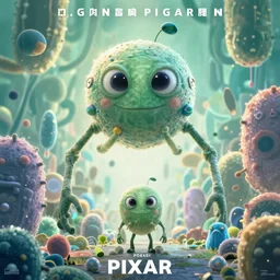 giant alien bacteriophage award winning pixar movie poster