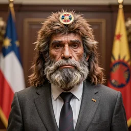 incredibly realistic, too detailed portrait of a caricature of the neanderthal prime minister of a balkan country, centered portrait, octane render, bump mapping, global illumination, unreal engine 5, 8 k, bokeh, d & d digital art, mark ryden, rob gonsalves