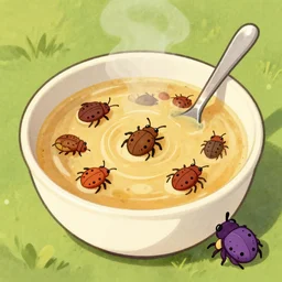 a soup of bugs, art by phlegm