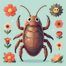 tardigrade!!! body, tools, creatures, flowers, big eyes, sharp focus, smooth, digital illustration, by mcbess, dore, symmetry, by alexander mcqueen, trending on artstation