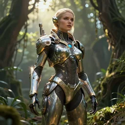 an intricate concept art of a woman on a sci - fi battle suit undergrowth, style ivan talavera and artgerm, radiant lighting, hyper realistic, photorealistic, octane render, trending on artstation, cgsociety, cinematic light, global illumination, sci - fi