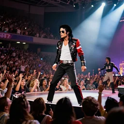 massive sea of fans at 0 2 arena from audience pov watching michael jackson 2 0 0 9 wearing billie jean outfit, aviator shades, solo dance, this is it style, crowd pov, spotlight, stage, photo real, motion blur, by himself, real life, performing, spotted, ultra realistic face, accurate, 4 k, movie still, uhd, sharp, detailed, cinematic, render, modern