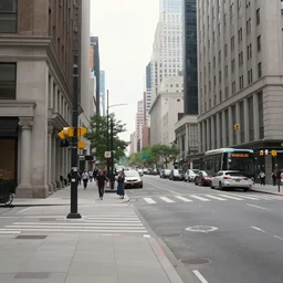 street view of a city in 2000
