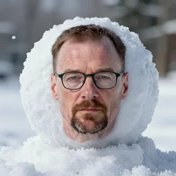 walter white's face on a snowball, hyperdetailed, artstation, cgsociety, 8 k