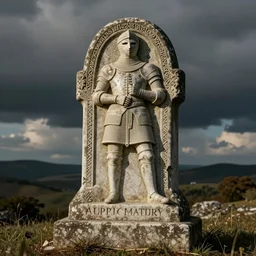 knight's tombstone statue