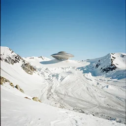 a bright and clear lomo photo of the avalanches, ufo lomography