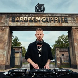 dj martin garrix tomorrowland in front of auschwitz gate arbreit macht frei concentration field