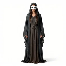 masked rain deity, photorealistic portrait photography, full body, standing, isolated on a pure white background, centered, whole figure in frame, sharp focus, studio lighting