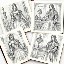 sketchbook pages censor, magnificent, medium shot, details, sharp focus, elegant, highly detailed, illustration, by jordan grimmer and greg rutkowski, intricate, beautiful, trending artstation, pixiv, digital art