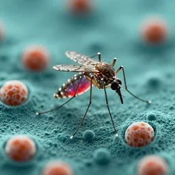 mosquito in electron micrograph