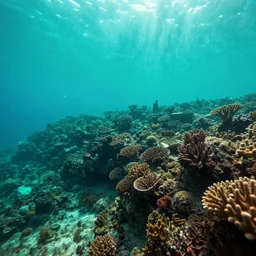 underwater landscape, turquoise, beautiful, coral, underwater city, serene, light acoustics, dynamic lighting, photography, minimal artifacts : : deep sea : : 5 sunlight : : 1 turquoise : : 1 defocus : : - 0. 5