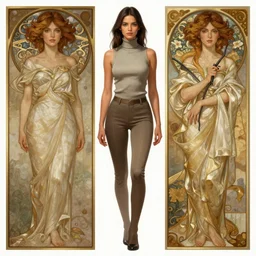 portrait of a full body of beautiful young female detective, d & d, sleeveless turtleneck, fantasy, flat lighting, intricate, highly detailed, digital painting, artstation, concept art, smooth, sharp focus, illustration, adriana lima, art by simon bisley and greg rutkowski and alphonse mucha, natural tpose