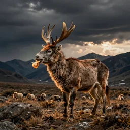 Petter Stordalen eating an extinct animal