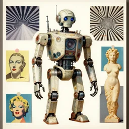 a diagram of a robot body with various parts, cyberpunk art by eduardo paolozzi, behance contest winner, computer art, greeble, steampunk, poster art, james turrell, post it note art, optical illusion art, joseph stella, andy warhol, venus of willendorf, vintage robot, robot illustration
