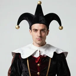 front shot of a court jester character fine portrait fine portrait mesmerizing fractal hyper cubes platinum cracked dark future hyper dimensional space galactic crystal nebula edges elegant detailed intricate concept artstation sharp focus ray tracing cinematic masterpiece octane render nvidia