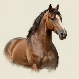 Portrait of a horse body with a human chest and head, dnd character design concept art, hyper detailed.