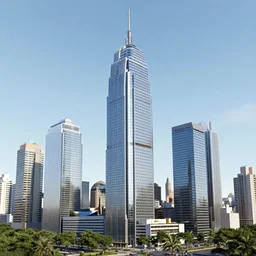 Buenos Aires skyscrapers,3d render,unreal engine