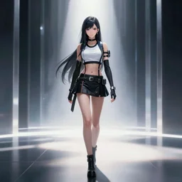 tifa lockhart synthwave style volumetric lighting