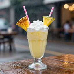 a badass pina colata stuck in the rain