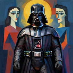 darth vader, vorticism style 3 d octane vray redshift render. post fx by leonardo davinci, pablo picasso and roberto bernardi. edited by 4 k uhd wallpaper
