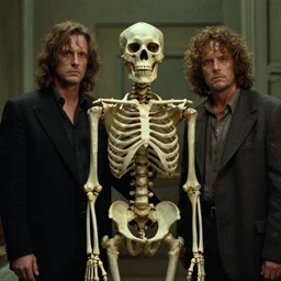 the skeleton, film still from the movie directed by denis villeneuve and david cronenberg with art direction by h. r. giger and bernie wrightson