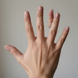 a hand with too many fingers
