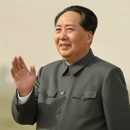 trump wearing mao suit, portrait, socialist realism,