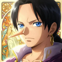 highly detailed vfx portrait of nico robin by eiichiro oda!, makoto shinkai, alphonse mucha, art by artgerm and greg rutkowski!, backlit, harsh overhead sunlight, blue eyes!!, large aquiline nose!!, kaoru mori, best of behance, concept art, matte, sharp focus, illustration,