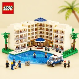 mar - a - lago resort made completely of legos during an fbi raid, as a police lego set, lego ideas