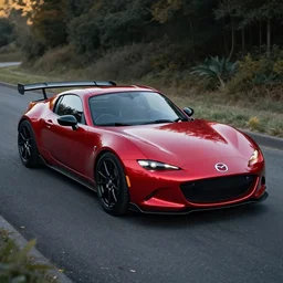 red mazda rx - vision sports car coupe ikuo medea
