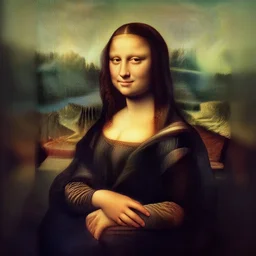 a perfect replica of the mona lisa, painting
