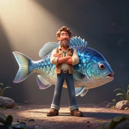 John Wayne as a fish in a Pixar movie,