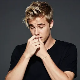 justin bieber picking his nose