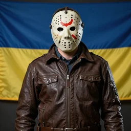 Jason Voorhees and Ukrainian flag