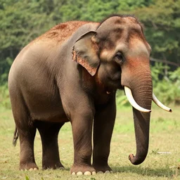 hairy asian mammoth elephant