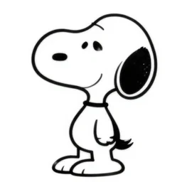 snoopy, digital art, iconic icon, 2 d vector logo, cartoon, t - shirt design