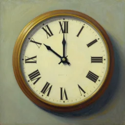 clock oil painting by Salvador Dali