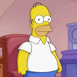 homer simpsons in anime style, 4k, HD, detailed