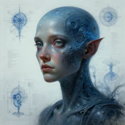 portrait of point golem eternal physically accurate, moody dynamic lighting, very very intricate, very very elegant, highly detailed, digital painting, artstation, in the style of Rob Lefield and Dan Mumford , trending on artstation, digital art,surrealism ,macro,blueprint ,vaporwave ,