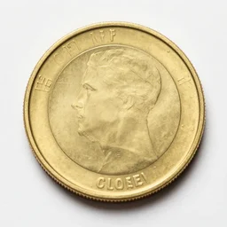 a golden blank coin
