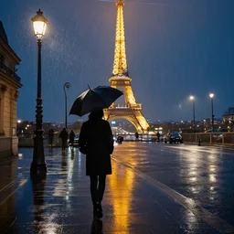 rainy night in paris, greg rutkowski