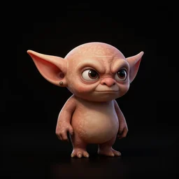 lonely goblin, black background, extremely detailed, sharp focus, wide view, full body shot, smooth, digital illustration, by gerald brom