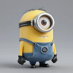 A minion that is made out of lead metal, 4k image