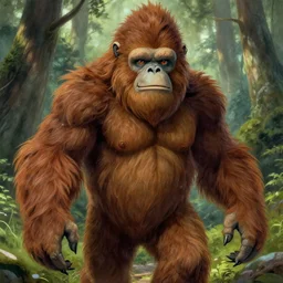 a highly detailed beautiful portrait of bigfoot by gregory manchess, james gurney, james jean