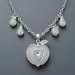 necklace, ring, jewelry, shaped like fruits, beautiful, shining, impressive, 3 d rtx ray tracing